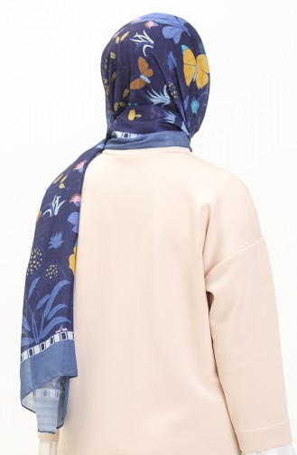 Botanical Misto Shawl M2383-05 Indigo Saxe 2383-05