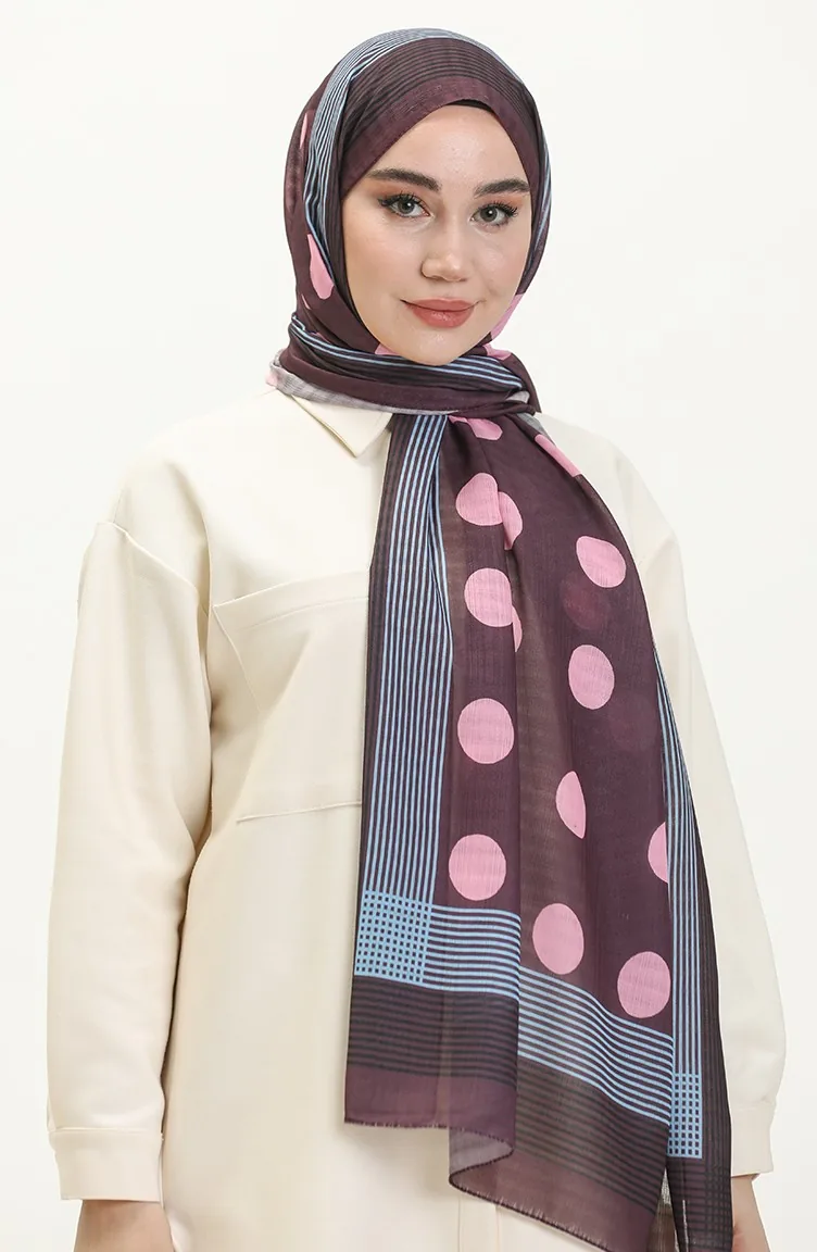 Polka Dot Misto Shawl M2385-01 Magenta Pink 2385-01