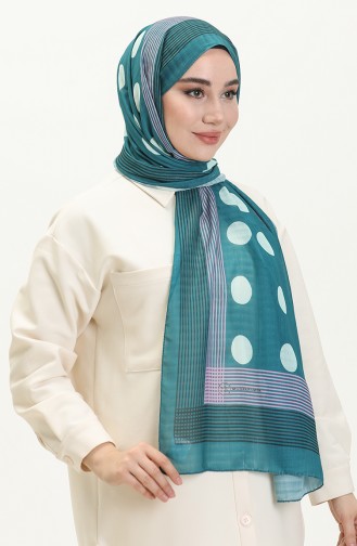 Polka Dot Misto Shawl M2385-02 Petrol Sea Green 2385-02