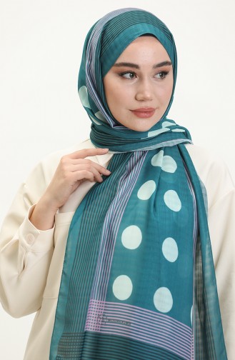 Polka Dot Misto Shawl M2385-02 Petrol Sea Green 2385-02