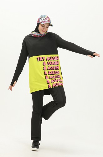Active Sports Top T.101.2017-01 Black Yellow 101.2017-01