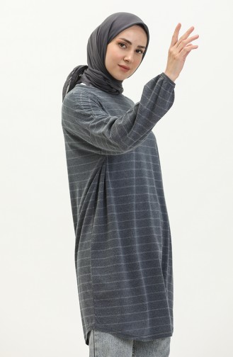Striped Tunic 1628-01 Gray 1628-01
