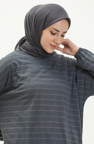 Striped Tunic 1628-01 Gray 1628-01