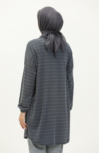 Striped Tunic 1628-01 Gray 1628-01