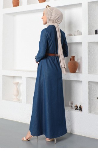 Dark Blue Hijab Dress 14064