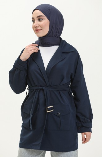 Veste à Poche 3503-02 Bleu Marine 3503-02