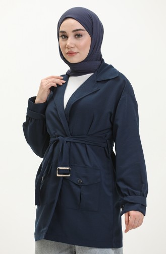 Veste à Poche 3503-02 Bleu Marine 3503-02