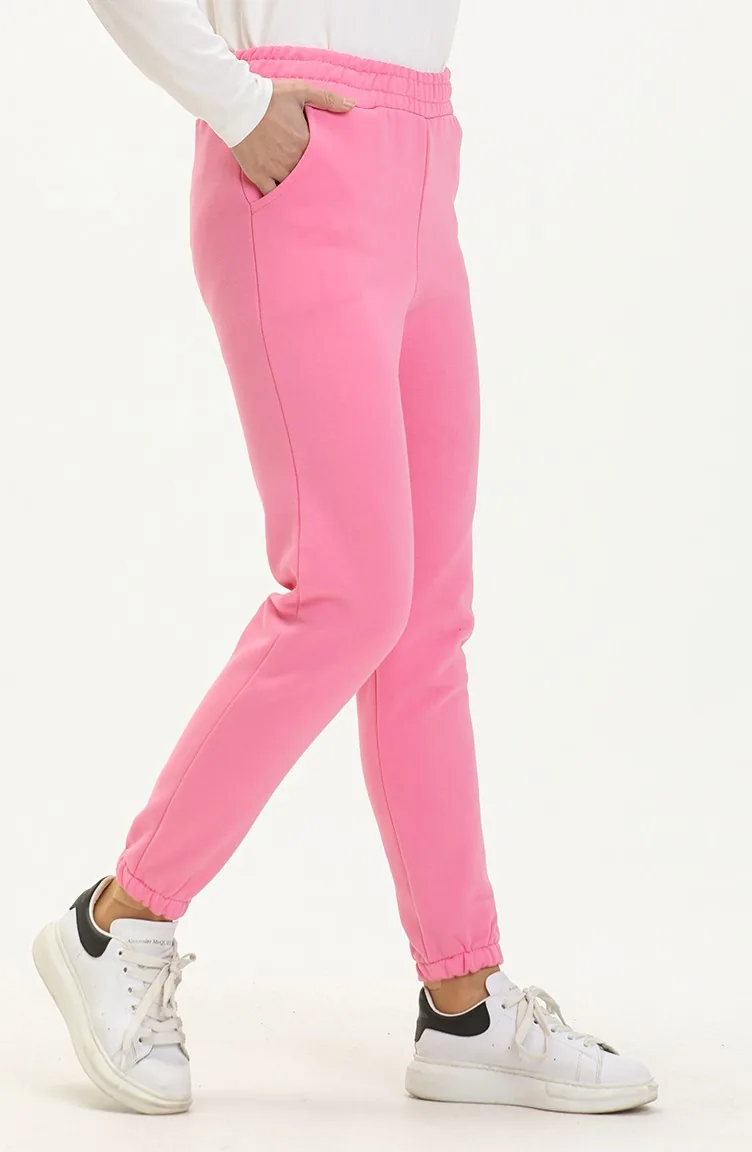 İki İplik Eşofman Altı 0264-02 Pembe