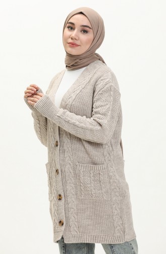 Cardigan Tricot Tressés 22166-02 Vison 22166-02