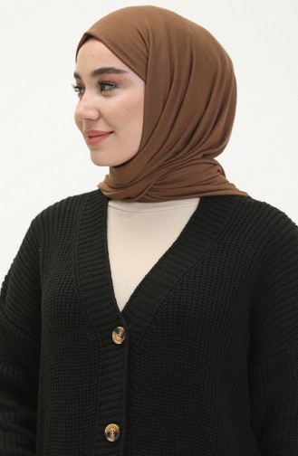 Cardigan Boutonné Tricot avec Poche 80054-11 Noir 80054 -11