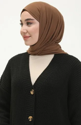 Cardigan Boutonné Tricot avec Poche 80054-11 Noir 80054 -11