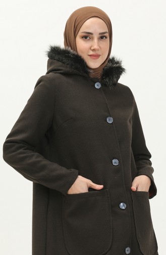 Hooded Cachet Coat 4020-07 Dark Brown 4020-07