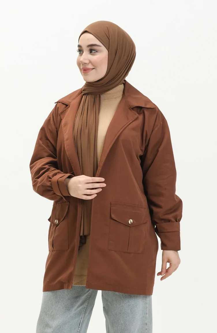 Veste à Poche 3503-05 Brun 3503-05