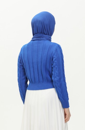 Braided Knitwear Sweater  22172-02 Saxe 22172-02