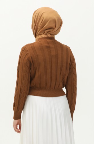 Braided Knitwear Sweater 22172-05 Brown 22172-05