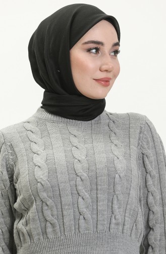 Trikot kurzer Pullover mit Flechtmuster 22172-07 Grau 22172-07