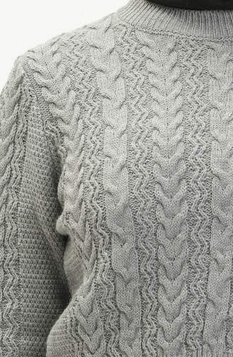 Pull Court Tricot Tressés 22173-05 Gris 22173-05