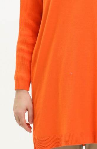 High Collar Knit Sweater 22177-06 Orange 22177-06