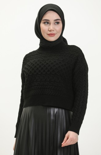 Knitwear Short Sweater 22179-03 Black 22179-03