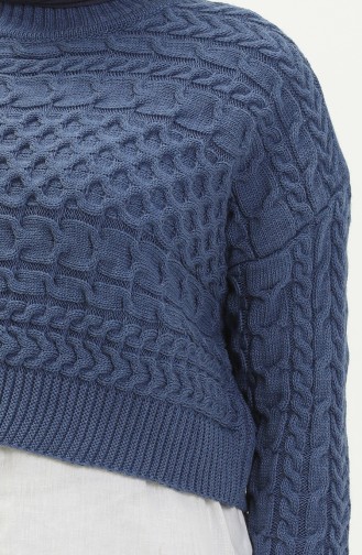 Knit Short Sweater 22179-05 Indigo 22179-05