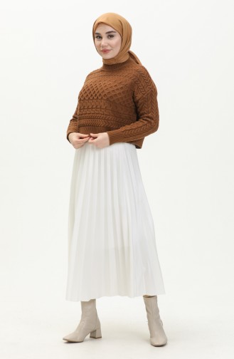 Knit Short Sweater 22179-06 Brown 22179-06