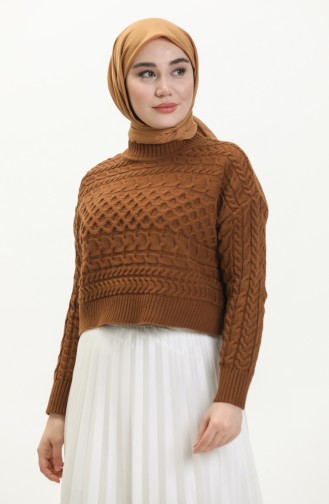 Trikot kurzer Pullover 22179-06 Braun 22179-06