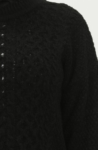 Trikot Pullover mit Seitenschlitzen 4376-02 Schwarz 4376-02