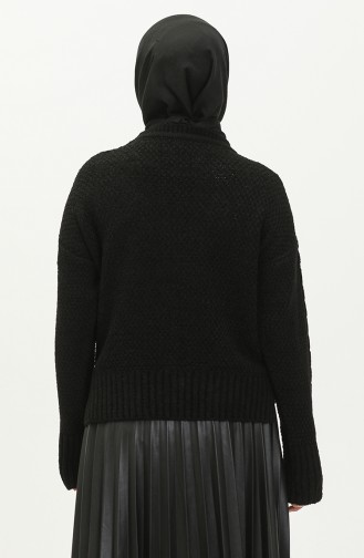 Trikot Pullover mit Seitenschlitzen 4376-02 Schwarz 4376-02
