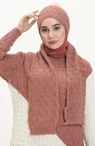 Ensemble Tricot 3 Pièces 80049-01 Rose Pâle Ecru 80049-01