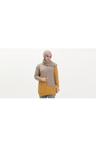 Trikot Dreiteiler mit Farbblock 80049-02 Nerz-Senffarben 80049-02