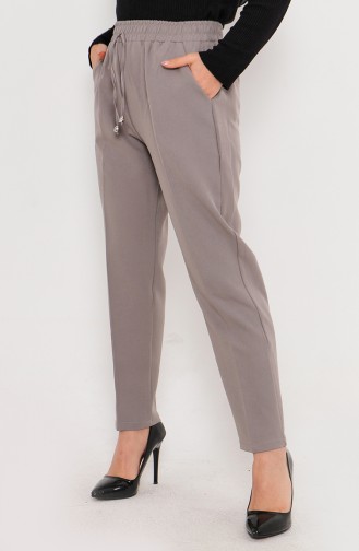 Pantalon à Taille Élastique 2201-09 Gris 2201-09