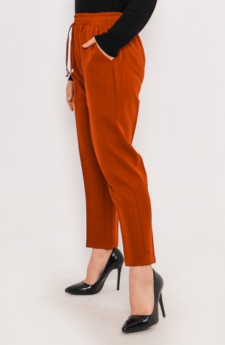 Elastic Waist Pants 2201-10 Brick Red 2201-10