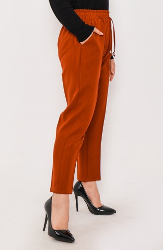 Elastic Waist Pants 2201-10 Brick Red 2201-10