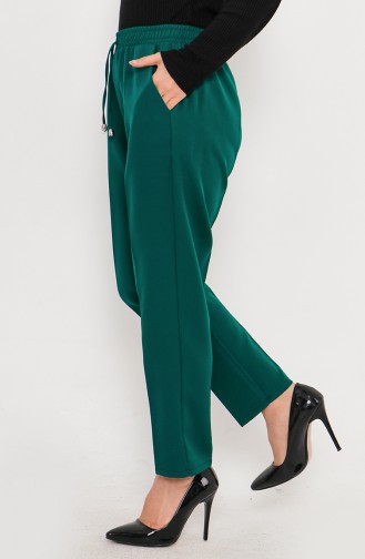 Hose mit elastische Taille 2201-12 Smaragdgrün 2201-12