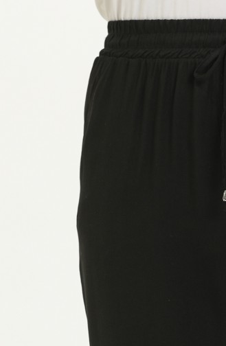 Elastic Waist Pocketed Pants 6107C-03 Black 6107C-03