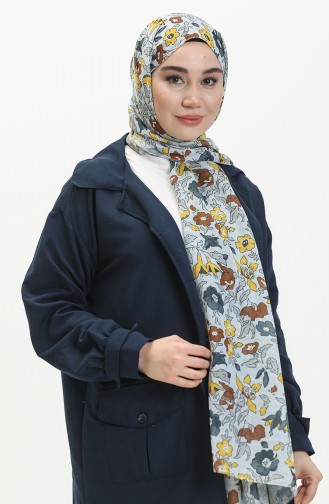 Acacia Misto Shawl 2381-04 İce Blue Yellow 2381-04