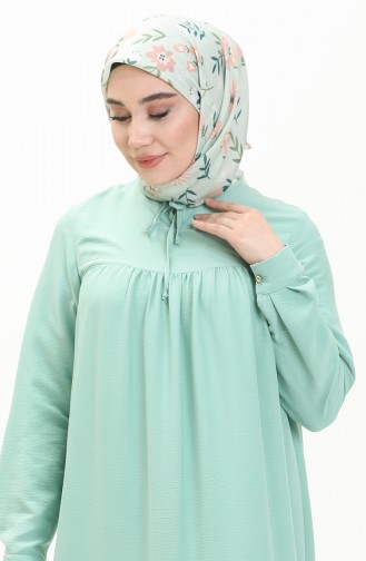 Shirred Dress 1837-03 Mint Green 1837-03