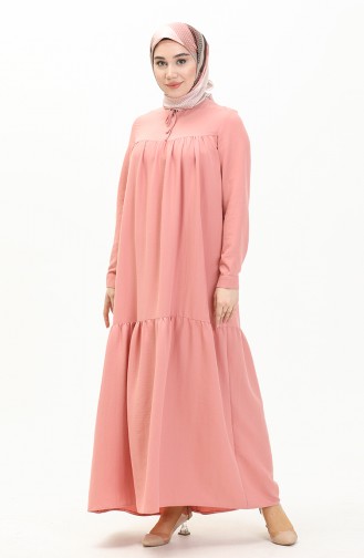 Shirred Dress 1837-05 Pink 1837-05