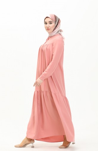 Shirred Dress 1837-05 Pink 1837-05