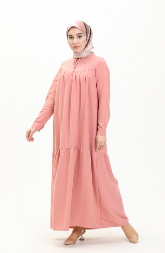 Shirred Dress 1837-05 Pink 1837-05