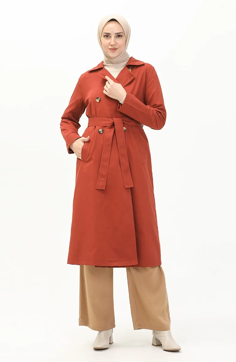 Trench Coat Couleur brique 6942-02