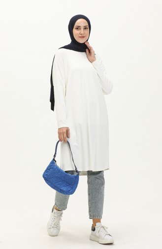 Basic Tunika mit Fledermausärmeln 8563-01 Ekrü 8563-01