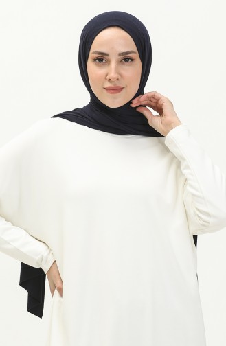 Basic Tunika mit Fledermausärmeln 8563-01 Ekrü 8563-01