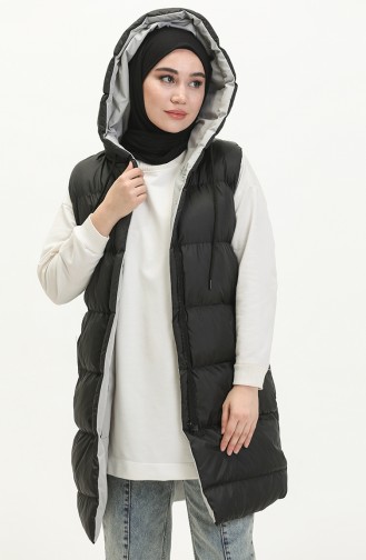 Çift Renkli Şişme Yelek 8004-06 Siyah Gri