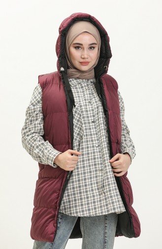 Claret red Gilet 9014-06