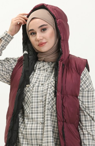 Claret red Gilet 9014-06