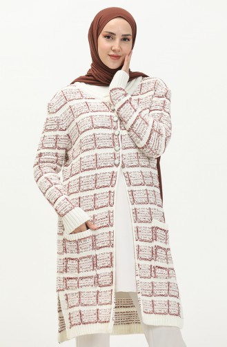 Trikot geknöpfte Strickjacke 80061-01 Ekrü 80061-01