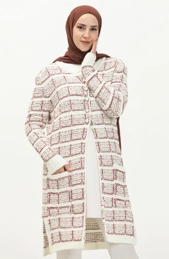 Trikot geknöpfte Strickjacke 80061-01 Ekrü 80061-01