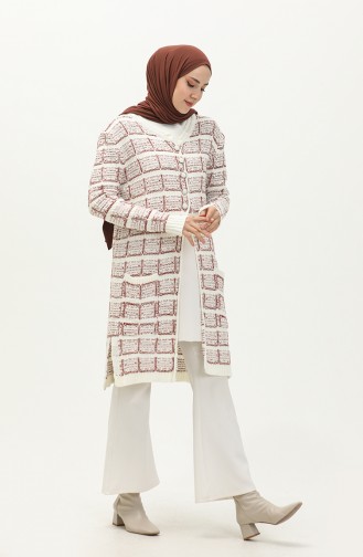 Trikot geknöpfte Strickjacke 80061-01 Ekrü 80061-01