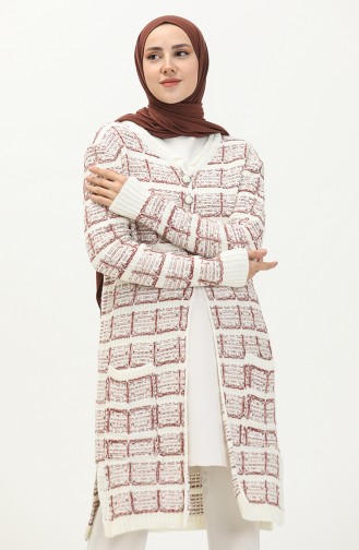 Trikot geknöpfte Strickjacke 80061-01 Ekrü 80061-01